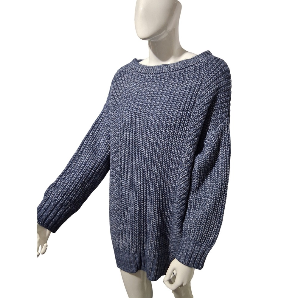 Lou & Grey Cable Knit Boat Neck‎ Women's size Small Oversized Fisherman Sweater